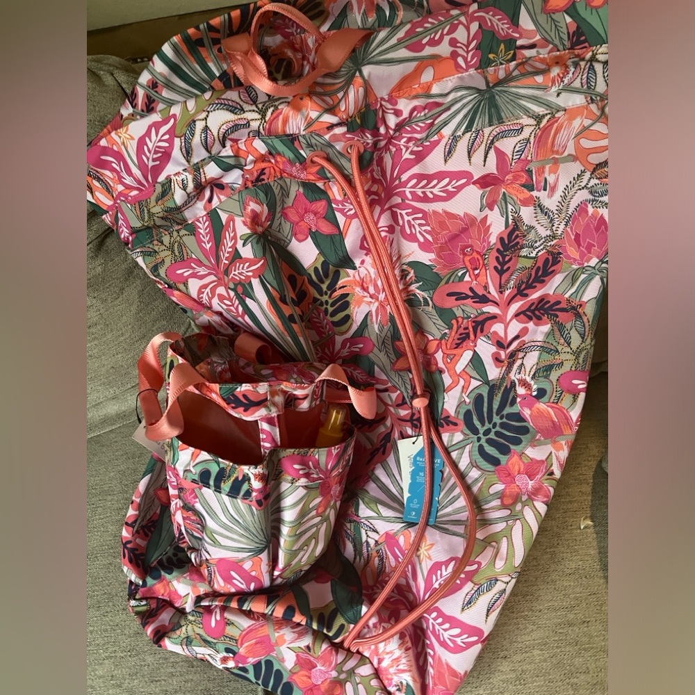 Vera Bradley NWT cinch laundry bag with matching shower caddy